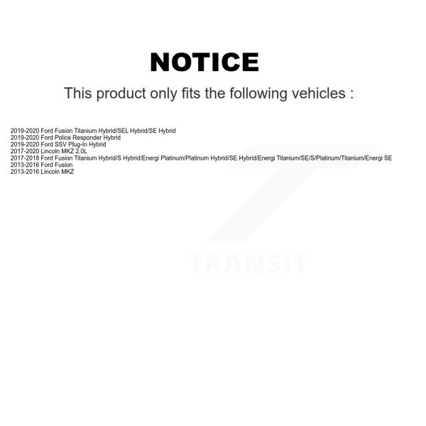 [Front] Ceramic Disc Brake Pads NWF-PTC1653 For Ford Fusion Lincoln MKZ Police - Image 2