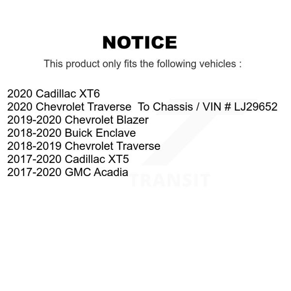 [Front] Ceramic Disc Brake Pads NWF-PTC1896 For Chevrolet Cadillac XT5 Traverse - Image 2