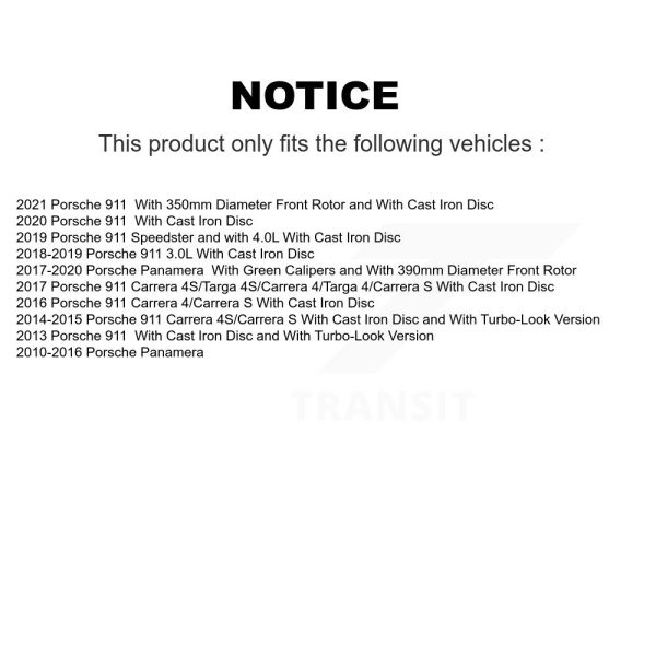 [Rear] Semi-Metallic Disc Brake Pads PPF-D1417 For Porsche 911 Panamera - Image 2