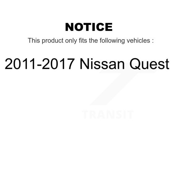 [Front] Semi-Metallic Disc Brake Pads PPF-D1552 For 2011-2017 Nissan Quest - Image 2