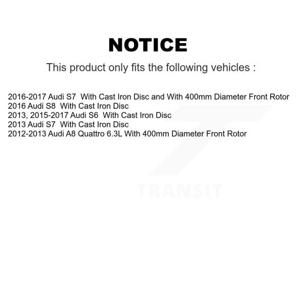 [Front] Semi-Metallic Disc Brake Pads PPF-D1575 For Audi S6 S7 A8 Quattro S8 - Image 2