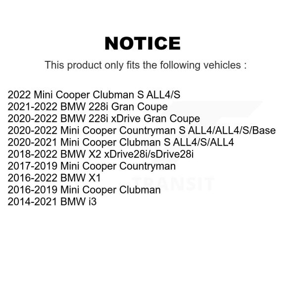 [Rear] Semi-Metallic Disc Brake Pads PPF-D1762 For BMW X1 Mini Cooper Countryman - Image 2