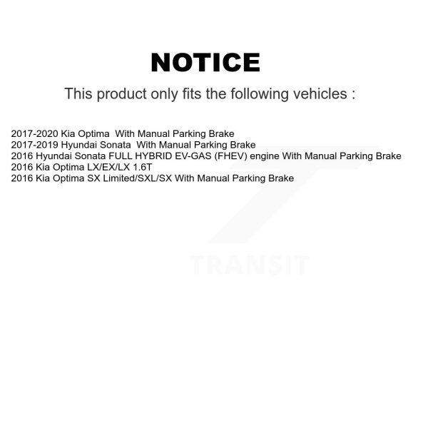 [Rear] Semi-Metallic Disc Brake Pads PPF-D1829 For Hyundai Sonata Kia Optima - Image 2