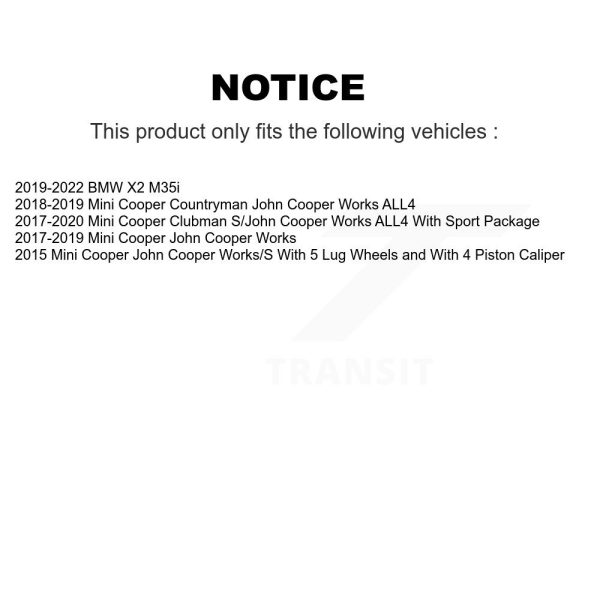 [Front] Semi-Metallic Disc Brake Pads PPF-D1875 For Mini Cooper Countryman BMW - Image 2