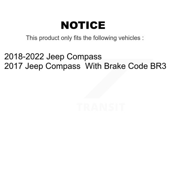 [Rear] Semi-Metallic Disc Brake Pads PPF-D2081 For Jeep Compass - Image 2