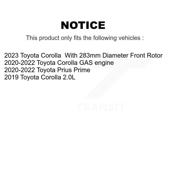 [Front] Semi-Metallic Disc Brake Pads PPF-D2176 For Toyota Corolla Prius Prime - Image 2