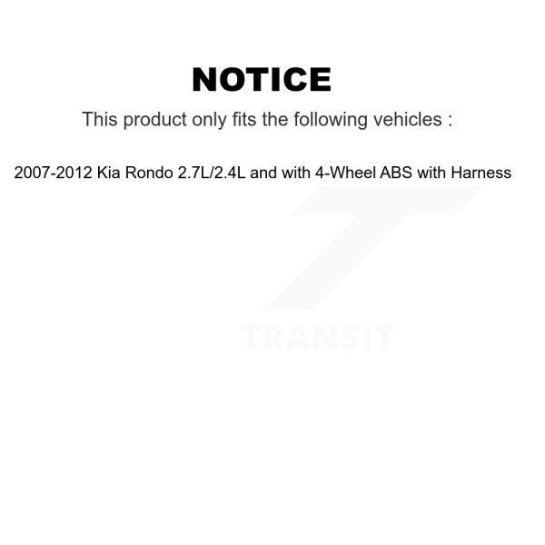 [Rear Left] ABS Wheel Speed Sensor SEN-2ABS0389 For 07-12 Kia Rondo with Harness - Image 2
