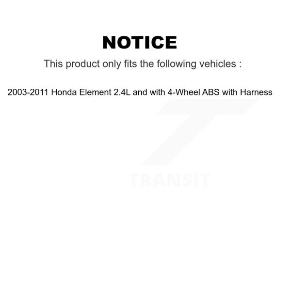 [Rear Right] ABS Wheel Speed Sensor SEN-2ABS0636 For Honda Element with Harness - Image 2