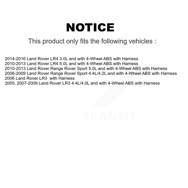 [Rear] ABS Wheel Speed Sensor SEN-2ABS0673 For Land Rover Range Sport LR4 LR3 - Image 2