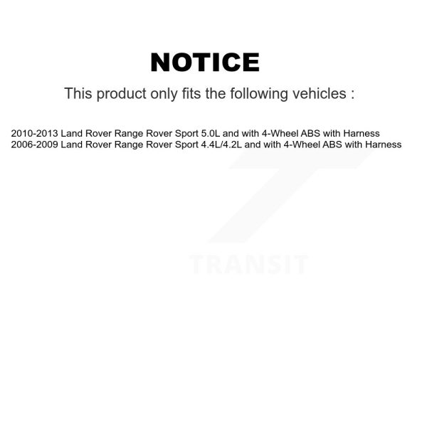 [Front] ABS Wheel Speed Sensor SEN-2ABS0679 For Land Rover Range Sport - Image 2