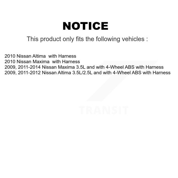 [Rear Left] ABS Wheel Speed Sensor SEN-2ABS0852 For Nissan Altima Maxima - Image 2