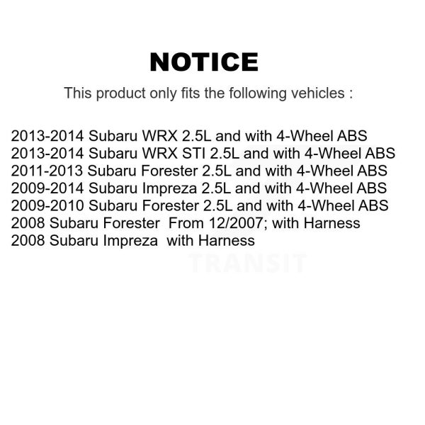 [Front Right] ABS Wheel Speed Sensor SEN-2ABS1109 For Subaru Impreza Forester - Image 2