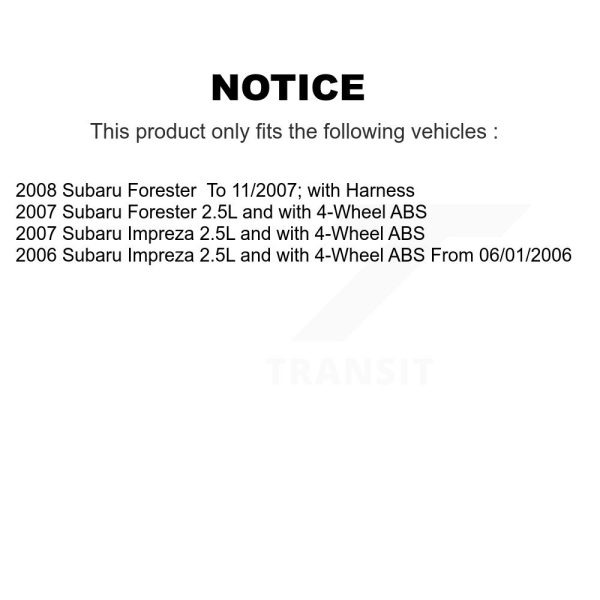 [Front Left] ABS Wheel Speed Sensor SEN-2ABS1117 For Subaru Impreza Forester - Image 2