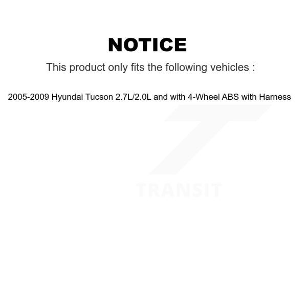 [Front Left] ABS Wheel Speed Sensor SEN-2ABS1168 For Hyundai Tucson with Harness - Image 2