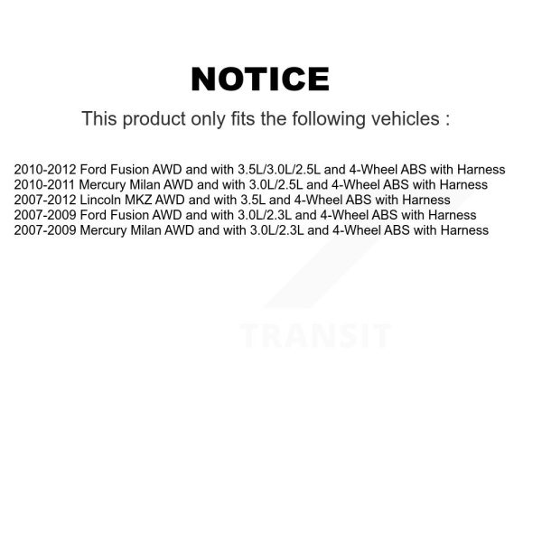 [Rear Right] ABS Wheel Speed Sensor SEN-2ABS1422 For Ford Fusion Lincoln MKZ - Image 2
