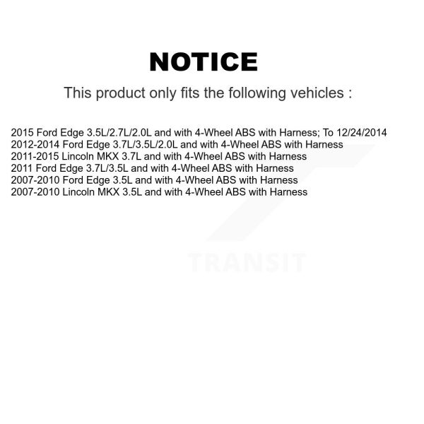 [Front Right] ABS Wheel Speed Sensor SEN-2ABS1434 For Ford Edge Lincoln MKX - Image 2