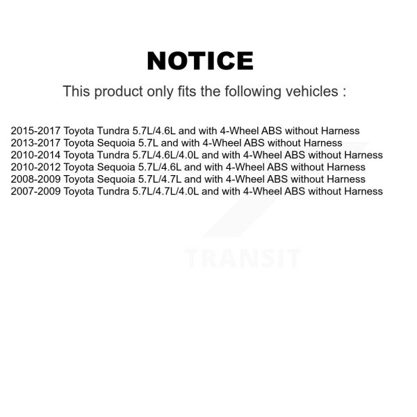 [Left] ABS Wheel Speed Sensor SEN-2ABS1445 For Toyota Tundra Sequoia - Image 2