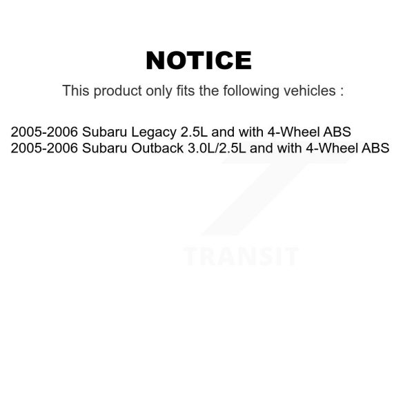 [Rear Right] ABS Wheel Speed Sensor SEN-2ABS1834 For Subaru Outback Legacy - Image 2