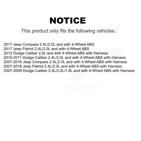 [Front Right] ABS Wheel Speed Sensor SEN-2ABS2289 For Jeep Patriot Compass Dodge - Image 2