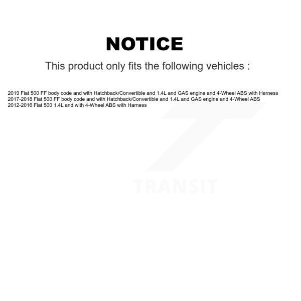 [Rear] ABS Wheel Speed Sensor SEN-2ABS2436 For Fiat 500 - Image 2