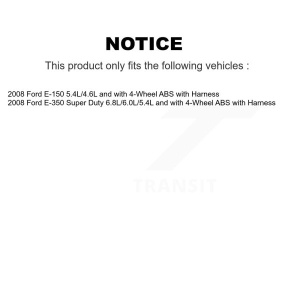 [Rear Right] ABS Wheel Speed Sensor SEN-2ABS2444 For Ford E-350 Super Duty E-150 - Image 2