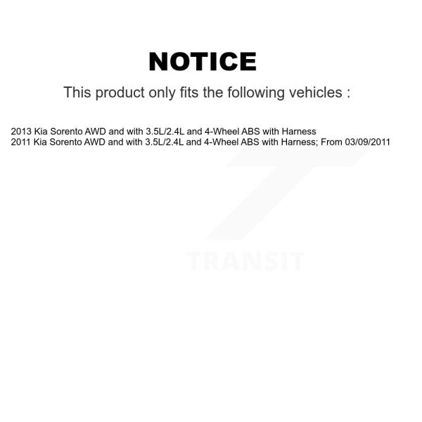 [Rear Left] ABS Wheel Speed Sensor SEN-2ABS2451 For Kia Sorento - Image 2