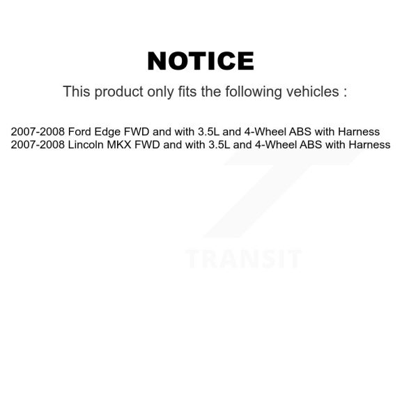 [Rear Left] ABS Wheel Speed Sensor SEN-2ABS2488 For Ford Edge Lincoln MKX - Image 2