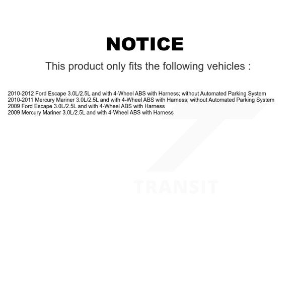[Rear Left] ABS Wheel Speed Sensor SEN-2ABS2574 For Ford Escape Mercury Mariner - Image 2