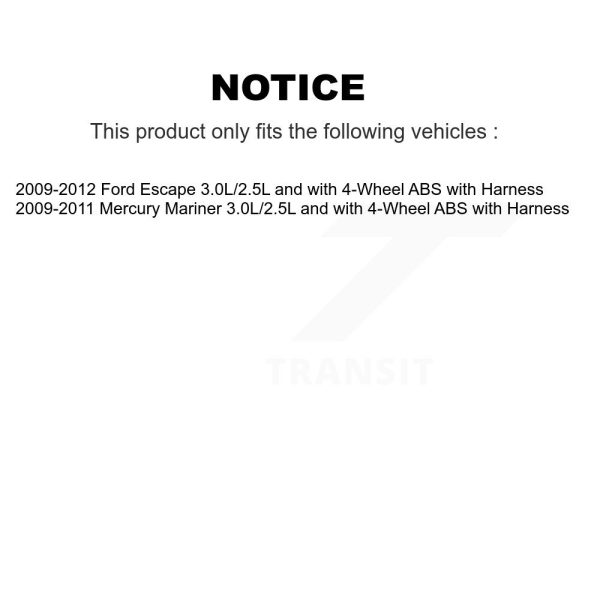 [Front Left] ABS Wheel Speed Sensor SEN-2ABS2576 For Ford Escape Mercury Mariner - Image 2