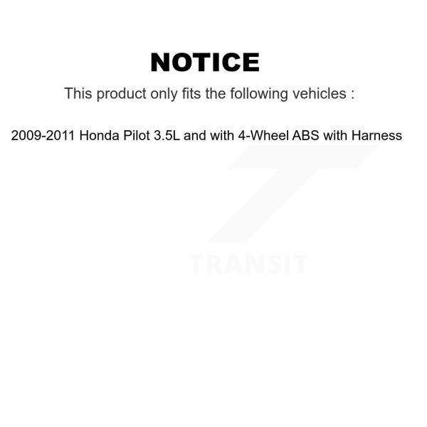 [Rear Right] ABS Wheel Speed Sensor SEN-2ABS2672 For Honda Pilot with Harness - Image 2