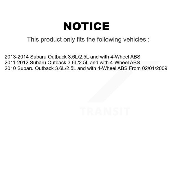 [Rear Right] ABS Wheel Speed Sensor SEN-2ABS2722 For Subaru Outback - Image 2