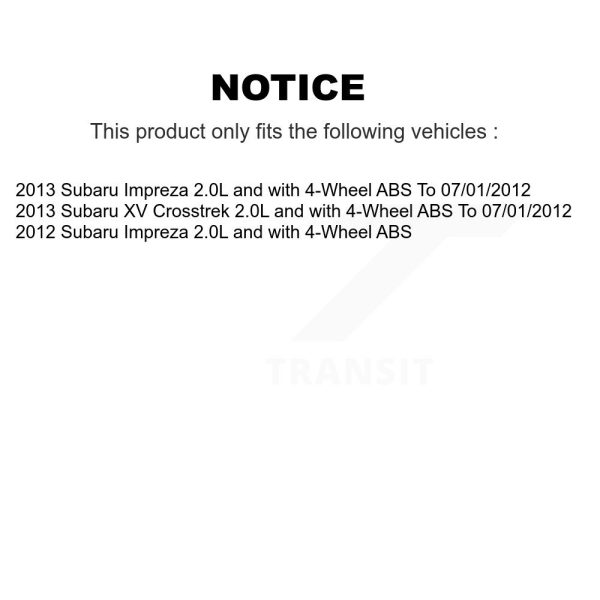 [Front Left] ABS Wheel Speed Sensor SEN-2ABS2726 For Subaru Impreza XV Crosstrek - Image 2