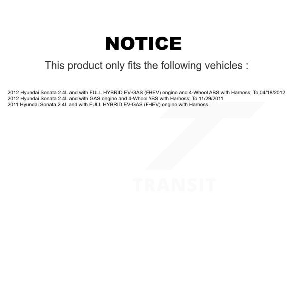 [Front Left] ABS Wheel Speed Sensor SEN-2ABS2818 For Hyundai Sonata - Image 2