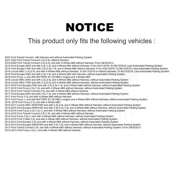 [Rear] ABS Wheel Speed Sensor SEN-2ABS2835 For Ford Escape Focus Transit Connect - Image 2
