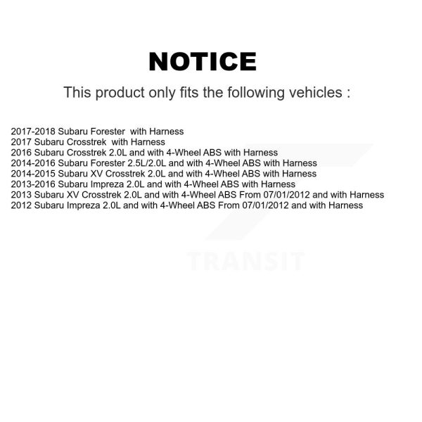 [Front Right] ABS Wheel Speed Sensor SEN-2ABS2854 For Subaru Forester Impreza XV - Image 2