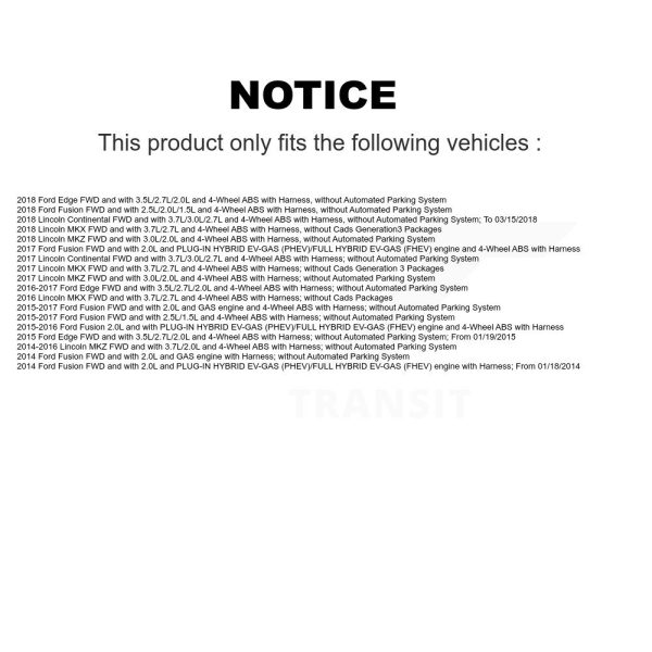 [Rear] ABS Wheel Speed Sensor SEN-2ABS2990 For Ford Edge Fusion Lincoln MKX MKZ - Image 2