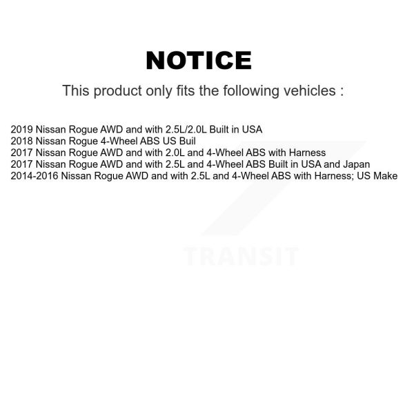 [Rear] ABS Wheel Speed Sensor SEN-2ABS3008 For Nissan Rogue - Image 2