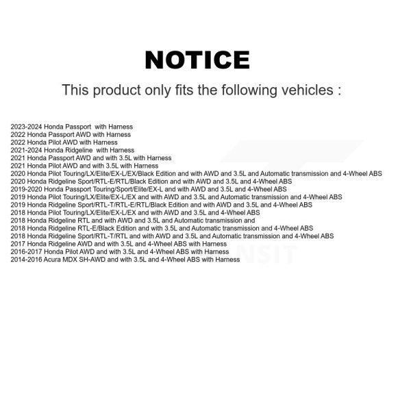 [Rear Left] ABS Wheel Speed Sensor SEN-2ABS3210 For Honda Pilot Ridgeline Acura - Image 2