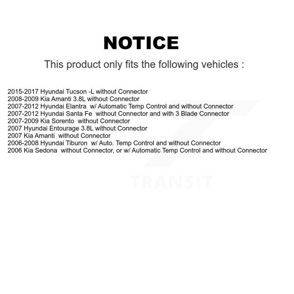 HVAC Blower Motor Resistor SEN-2BMR0578 For Hyundai Elantra Santa Fe Tucson - Image 2