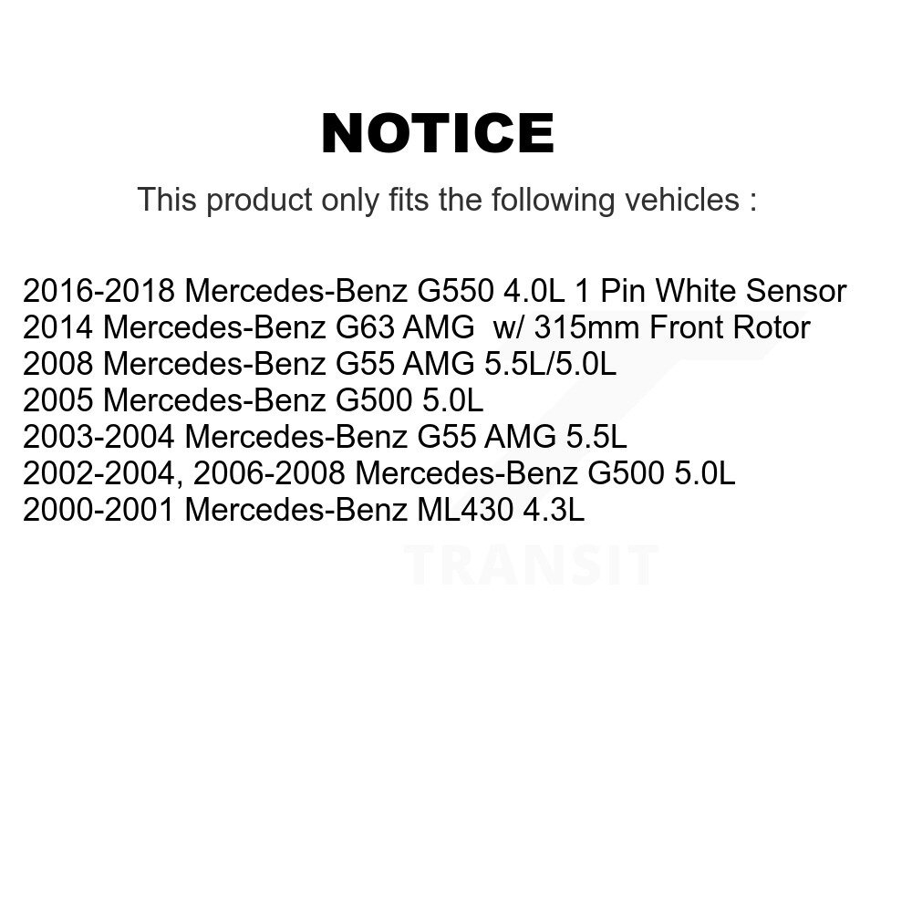 Brake Pads Wear Sensor SEN-2BWS0128 For Mercedes-Benz ML430 G500 G550 G63 AMG - Image 2