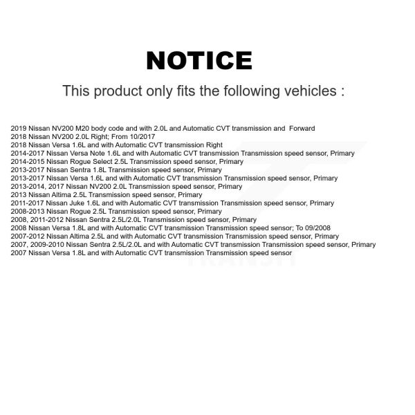 Vehicle Speed Sensor SEN-2VSS0076 For Nissan Sentra Rogue Altima Versa Note - Image 2