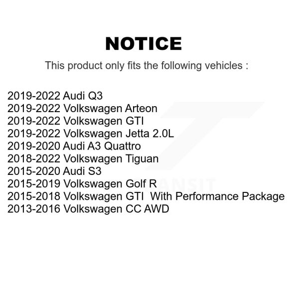 [Front] Semi-Metallic Disc Brake Pads SIM-1633A For Volkswagen Tiguan Jetta Audi - Image 2