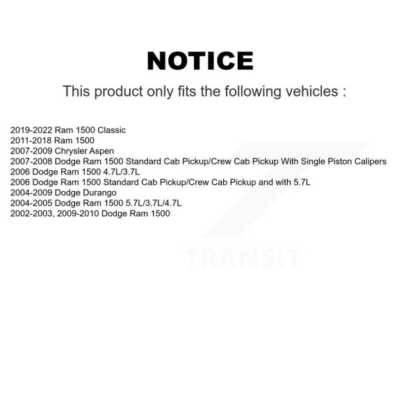 [Rear Left] Brake Caliper SLC-18B4837 For Ram 1500 Classic Dodge Durango Aspen - Image 2