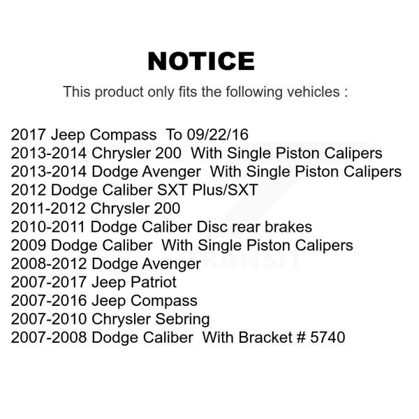 [Front Left] Brake Caliper SLC-18B5032 For Jeep Patriot Dodge Chrysler Compass - Image 2