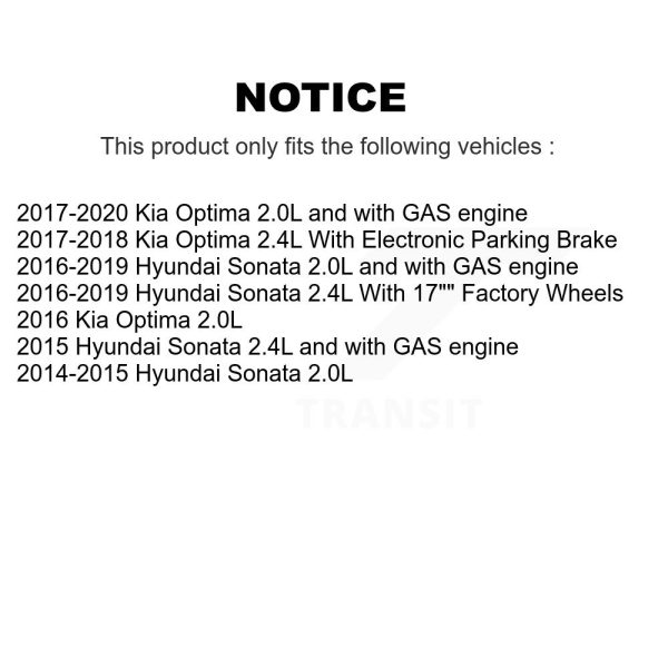 [Front] Disc Brake Caliper SLC-19B7171 For Hyundai Sonata Kia Optima - Image 2