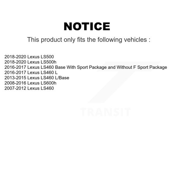 [Front] Ceramic Disc Brake Pads TEC-1282 For Lexus LS460 LS500 LS600h LS500h - Image 2