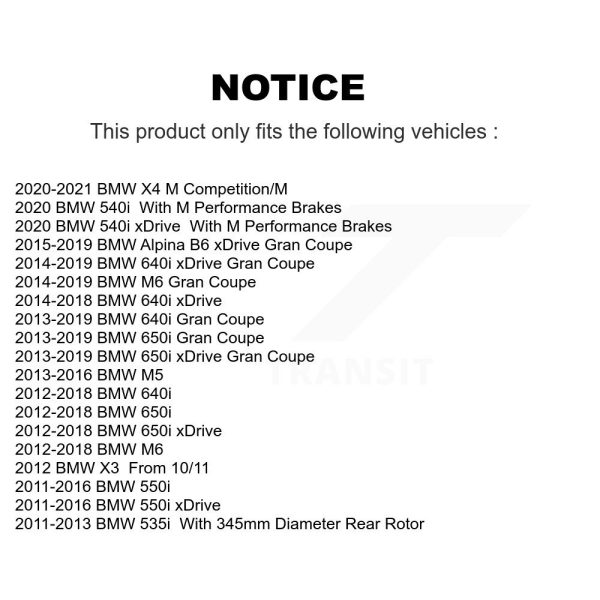 [Rear] Ceramic Disc Brake Pads TEC-1469 For BMW X4 X3 550i xDrive 650i Gran M5 - Image 2