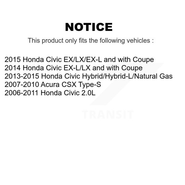 [Rear To Frame] Suspension Stabilizer Bar Bushing Kit TOR-K200734 For Honda CSX - Image 2