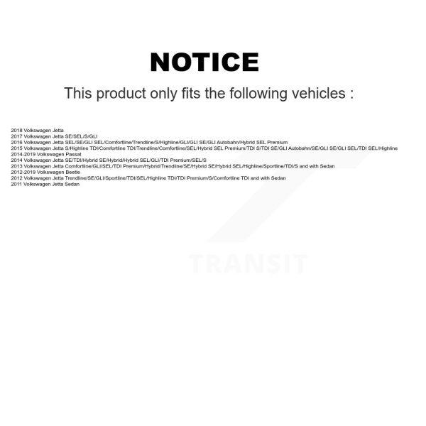 [Front Lower Rearward] Suspension Control Arm Bushing TOR-K201725 For Volkswagen - Image 2