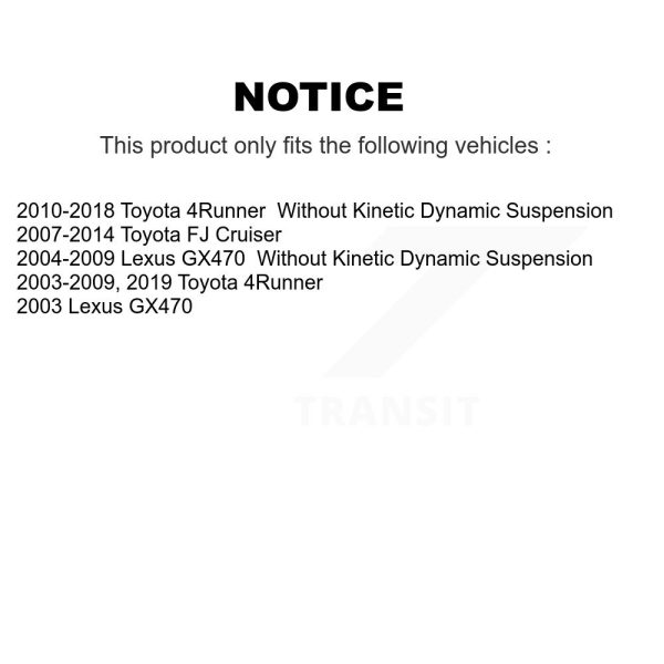 [Rear] Suspension Stabilizer Bar Link Kit TOR-K80469 For Toyota 4Runner FJ Lexus - Image 2